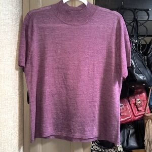 United States Sweaters purple Large short sleeve, vintage light sweater